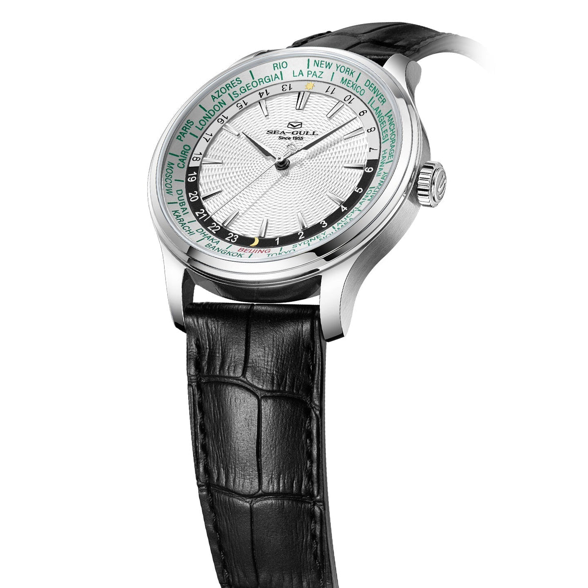 Extraordinary Series World Time Day Night Display GMT Watch 41mm
