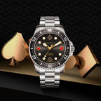 Ocean Series 100m Waterproof Poker Master Dive Watch 44.5mm