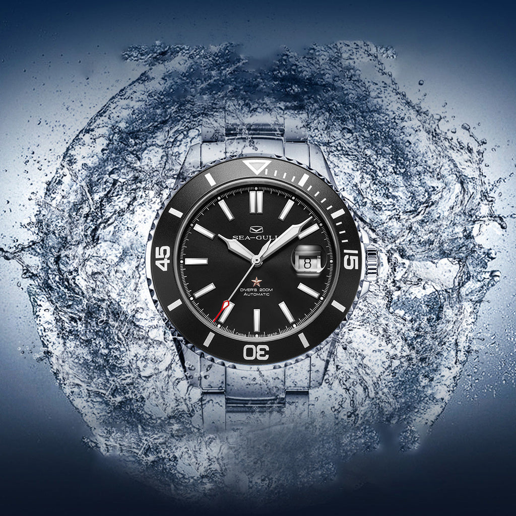 Ocean Series 200m Waterproof Magnified Date Window Dive Watch 44mm