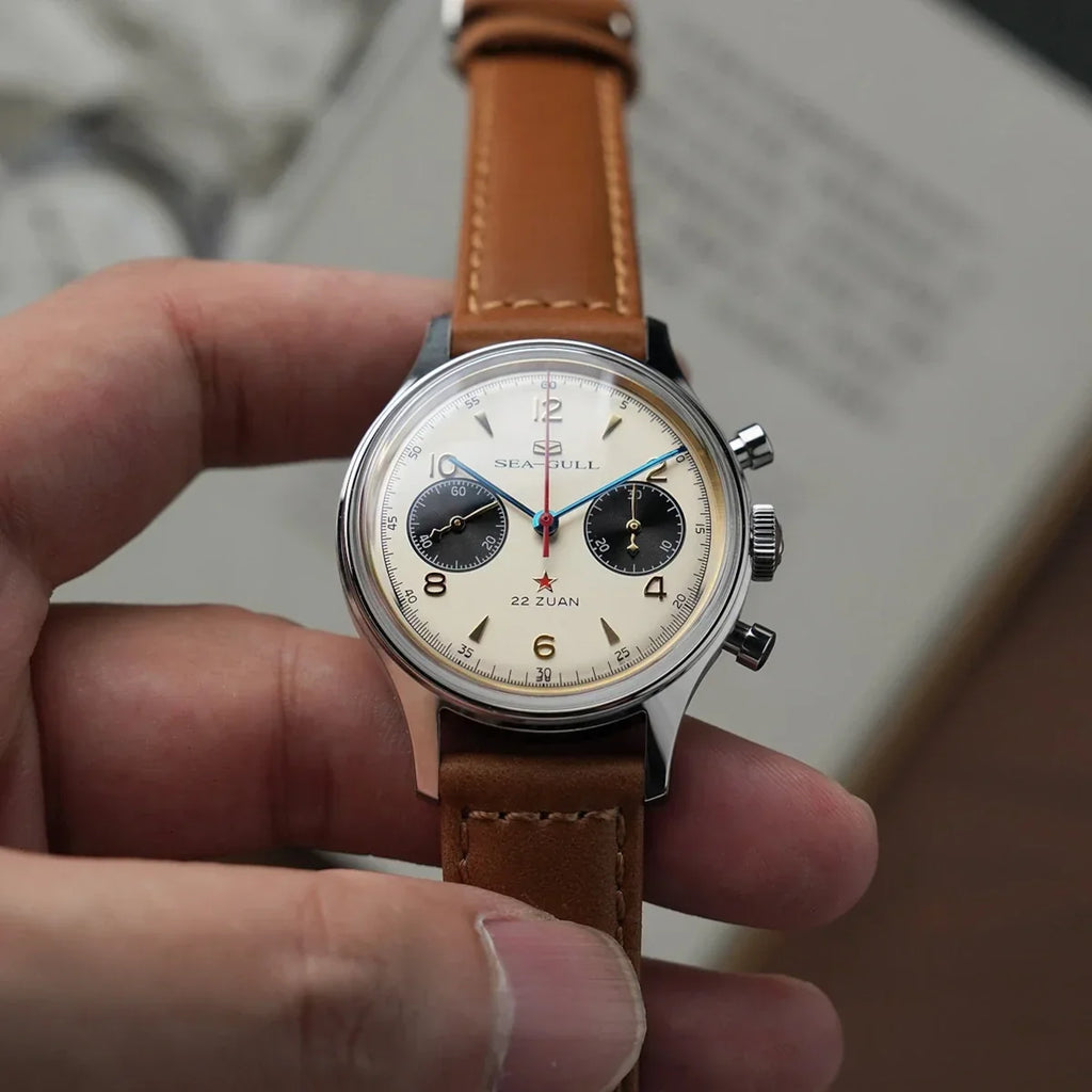 Seagull 1963 Polar Night Edition Panda Eye Chronograph Watch 37.3mm