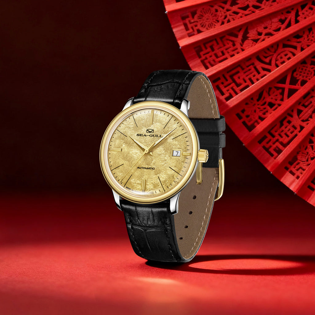 Ultra-thin Couple Watch 18K Gold Business Leisure Calendar 42mm/36mm