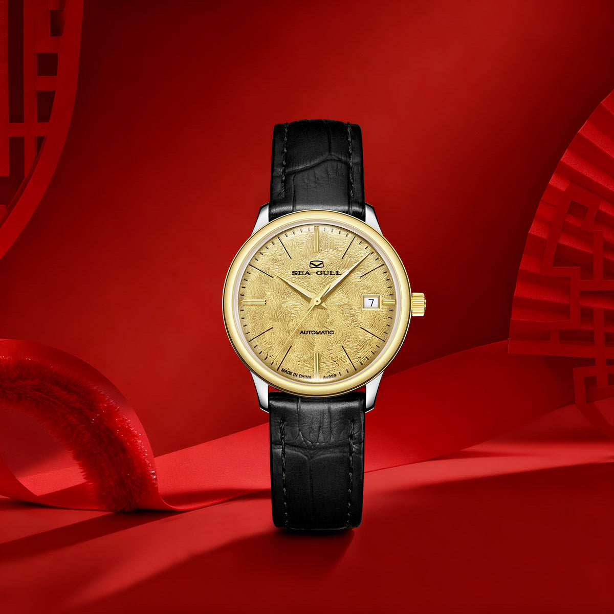 Ultra-thin Couple Watch 18K Gold Business Leisure Calendar 42mm/36mm