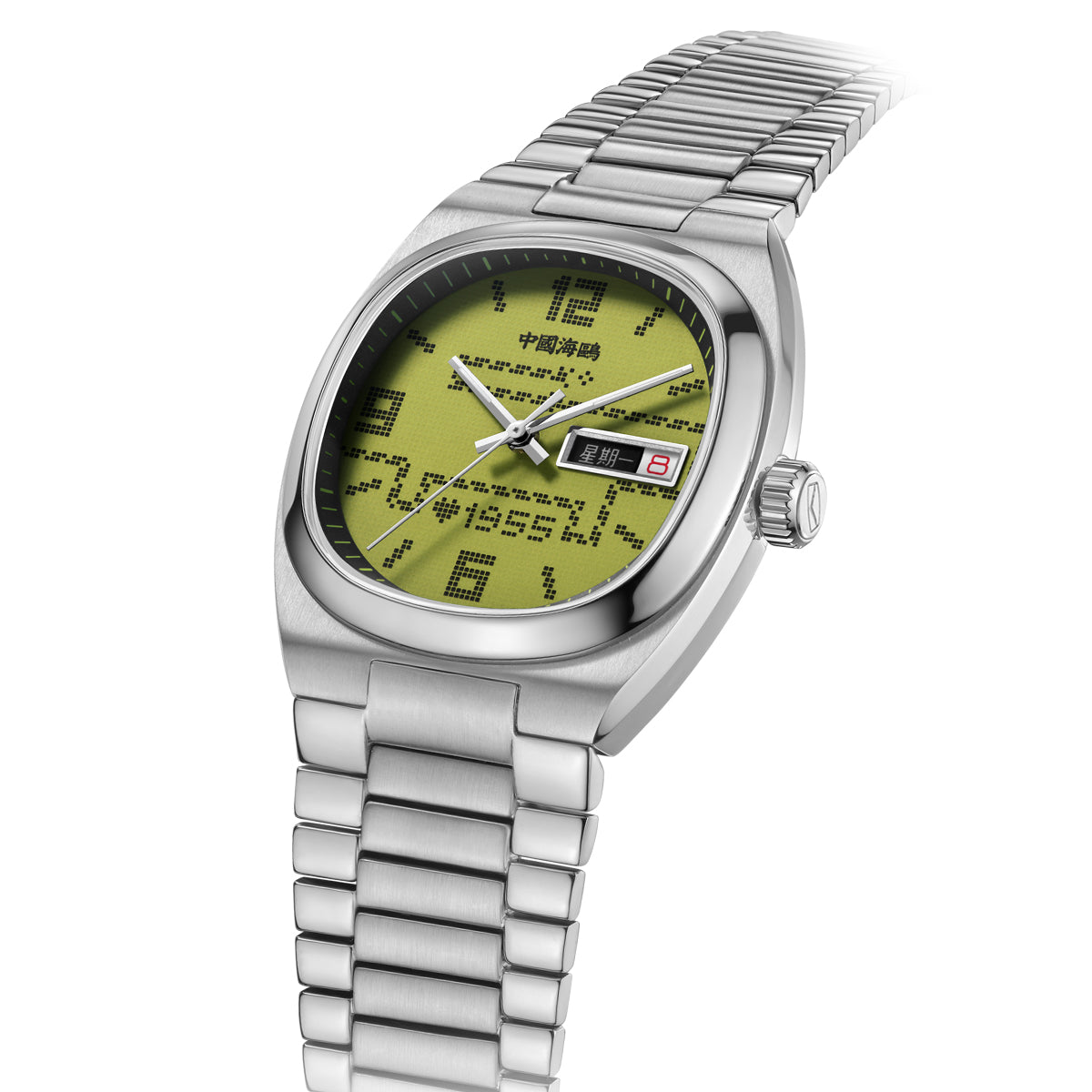 Gluttonous Snake Dial Day-date Calendar 70th Anniversary Edition Tonneau Watch 36mm