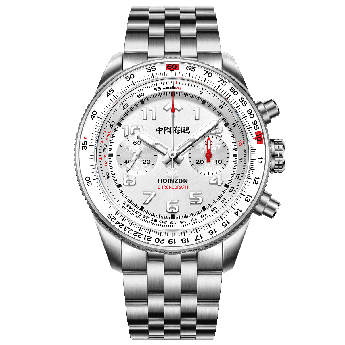 Aviation Series Tachymeter Chronograph Titanium Alloy Watch 43mm