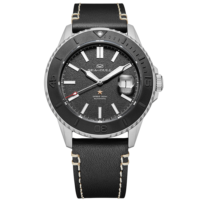 Ocean Series Pro 300m Waterproof Sandblasted Dial 3D Titanium Ceramic Bezel Diving Watch 43.5mm
