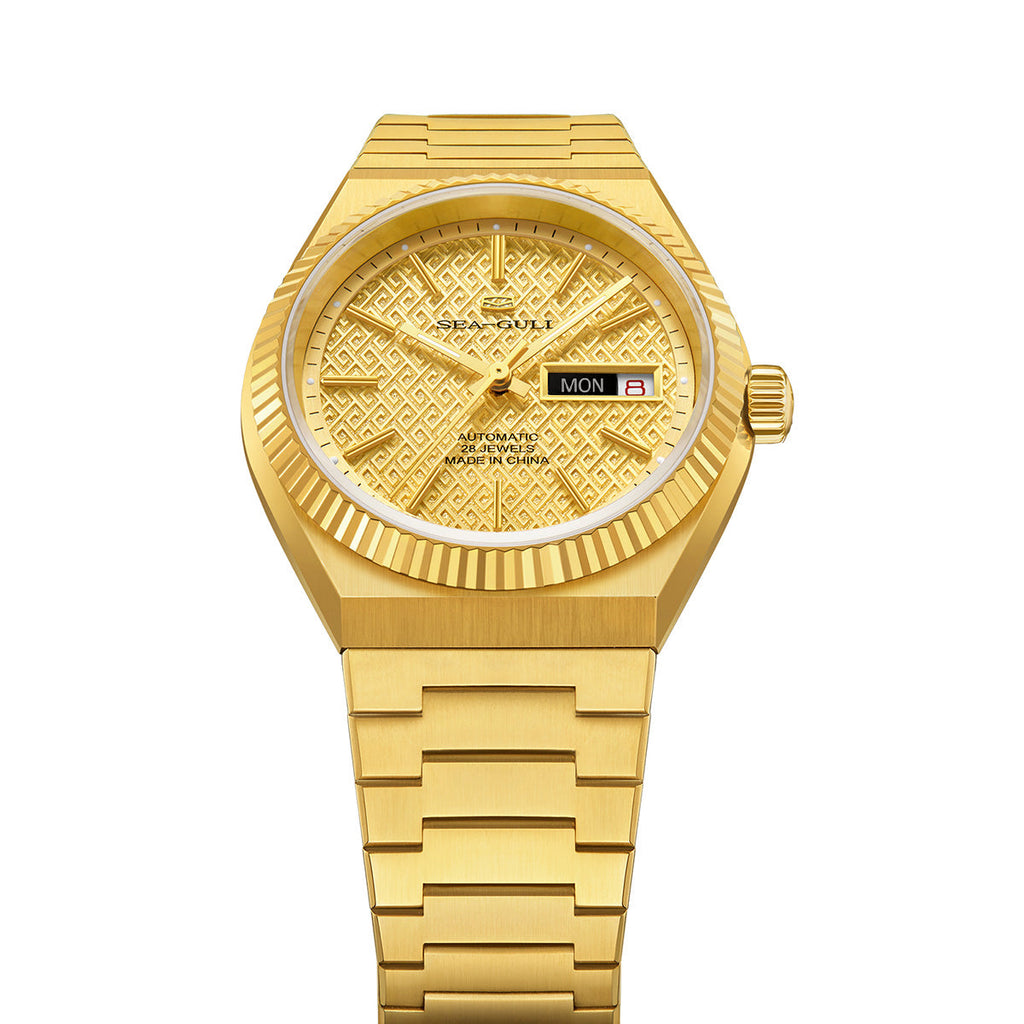 Ancient Cloud Motif Dial Date-day Calendar Reissue Automatic Dress Watch 38mm