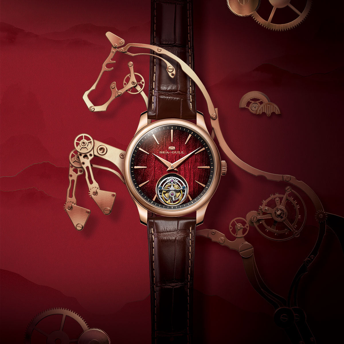 Year Of The Horse Limited Edition Ultra-thin Automatic Tourbillon 42mm