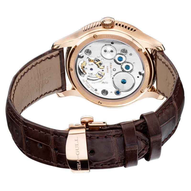 Heritage Series Off-center Tourbillon Watch Transparent Caseback 41mm