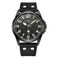 Army One Military Watch Matte Black Brushed Texture Dial 43mm