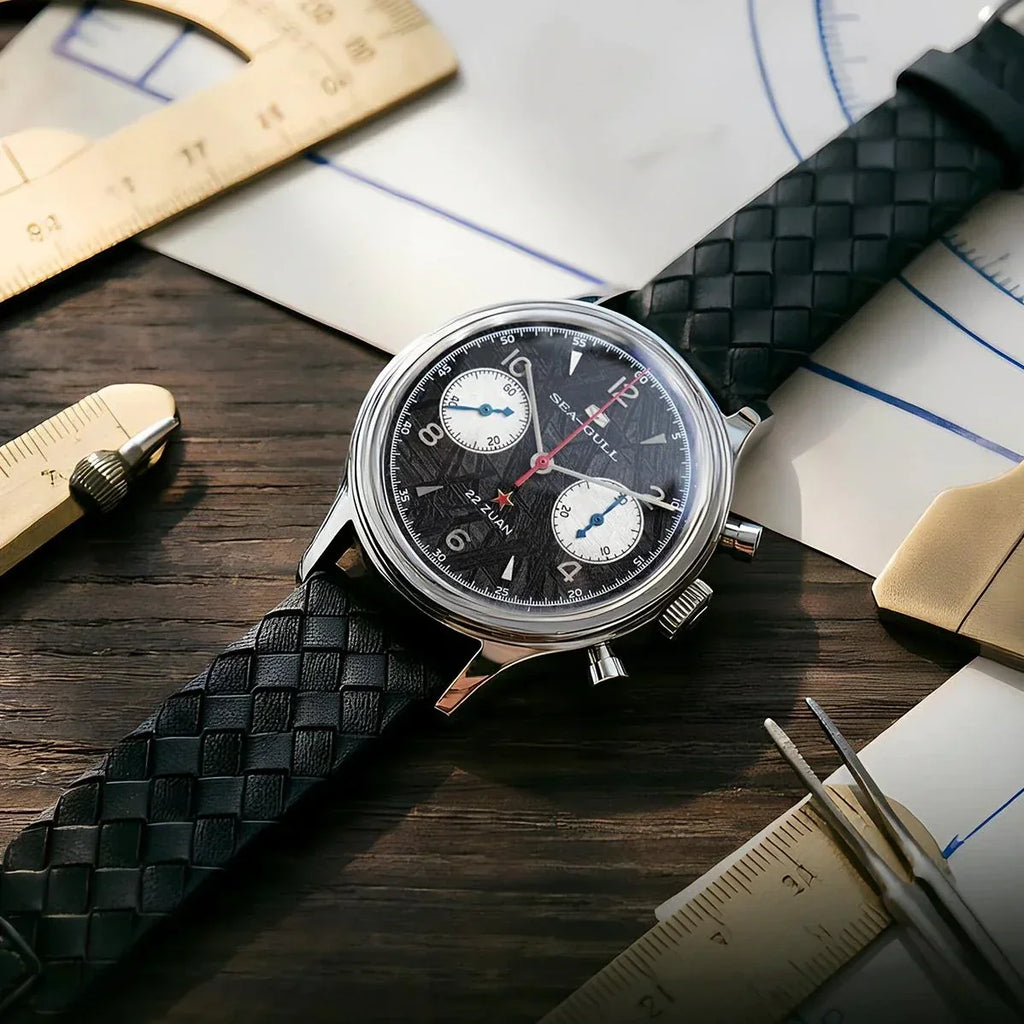 Seagull 1963 Meteorite Chronograph Watch Limited Edition 37.3mm