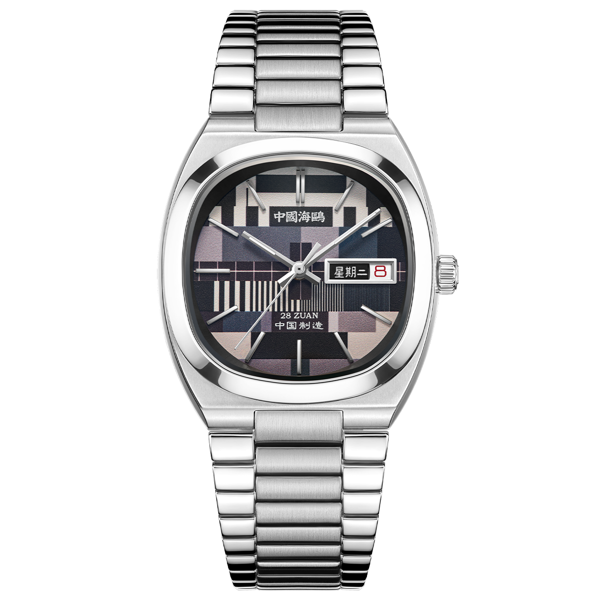 TV Dial Day-date Calendar Tonneau Vintage Watch 36mm