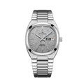 Gray TV Dial Snowflake Texture Tonneau Case Watch 36mm