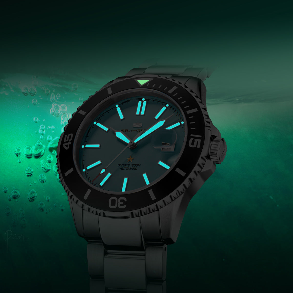 Ocean Series 200m Waterproof Matte Dial Diving Watch 44mm