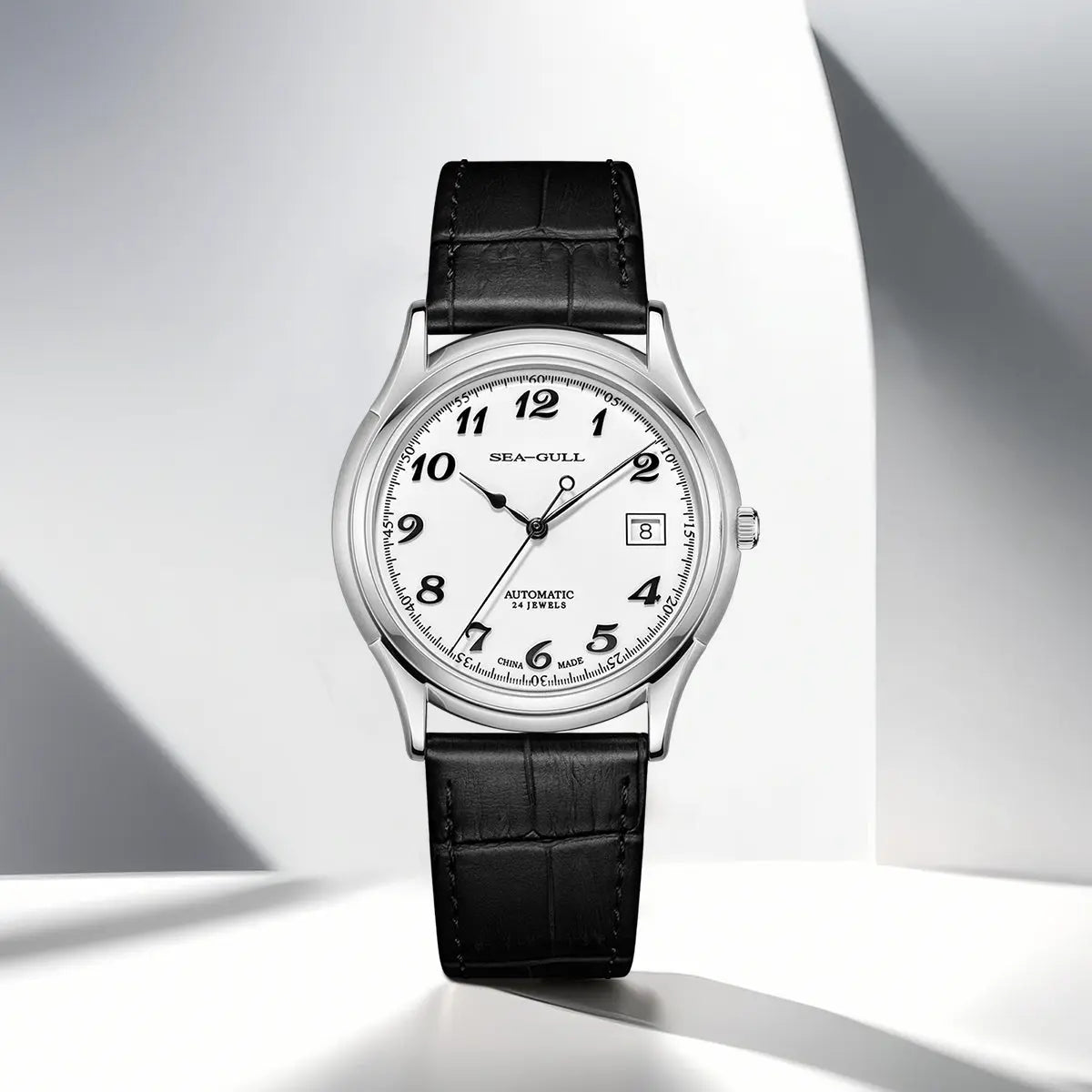 Slim Enamel Dial Ultra-Thin Dress Watch 39mm
