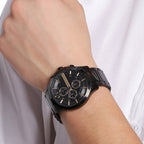 Armani Exchange Hampton AX2164 Men's Chronograph Watch – Black Dial with Black Stainless Steel Strap
