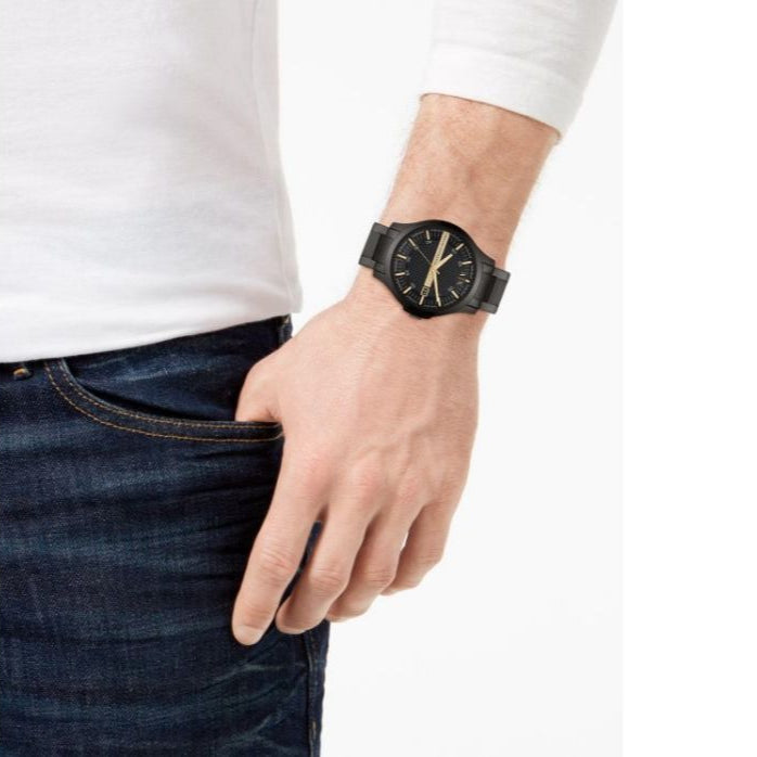 Armani Exchange Hampton AX2413 Men's Chronograph – Black Dial with Black Stainless Steel Strap