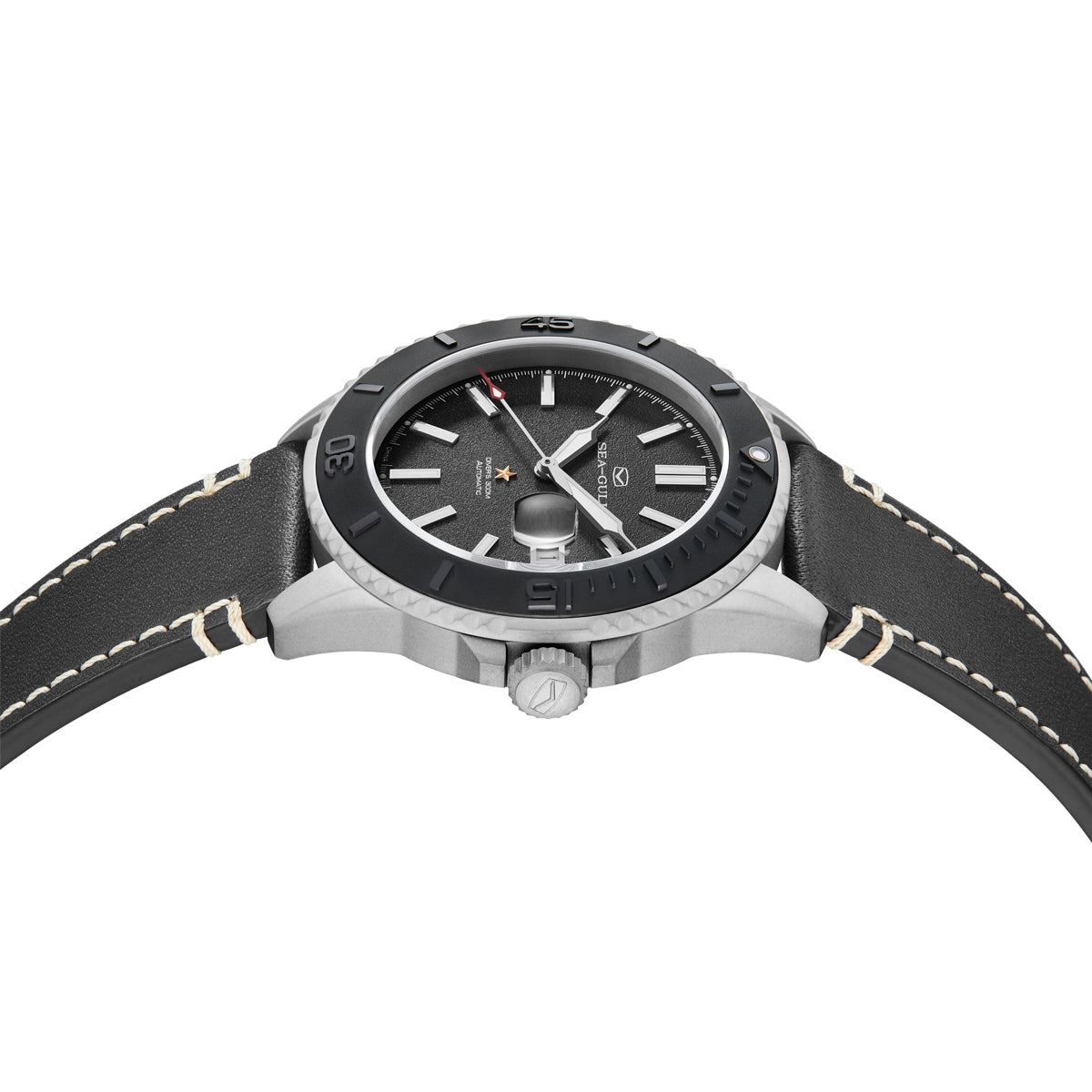 Ocean Series Pro 300m Waterproof Sandblasted Dial 3D Titanium Ceramic Bezel Diving Watch 43.5mm