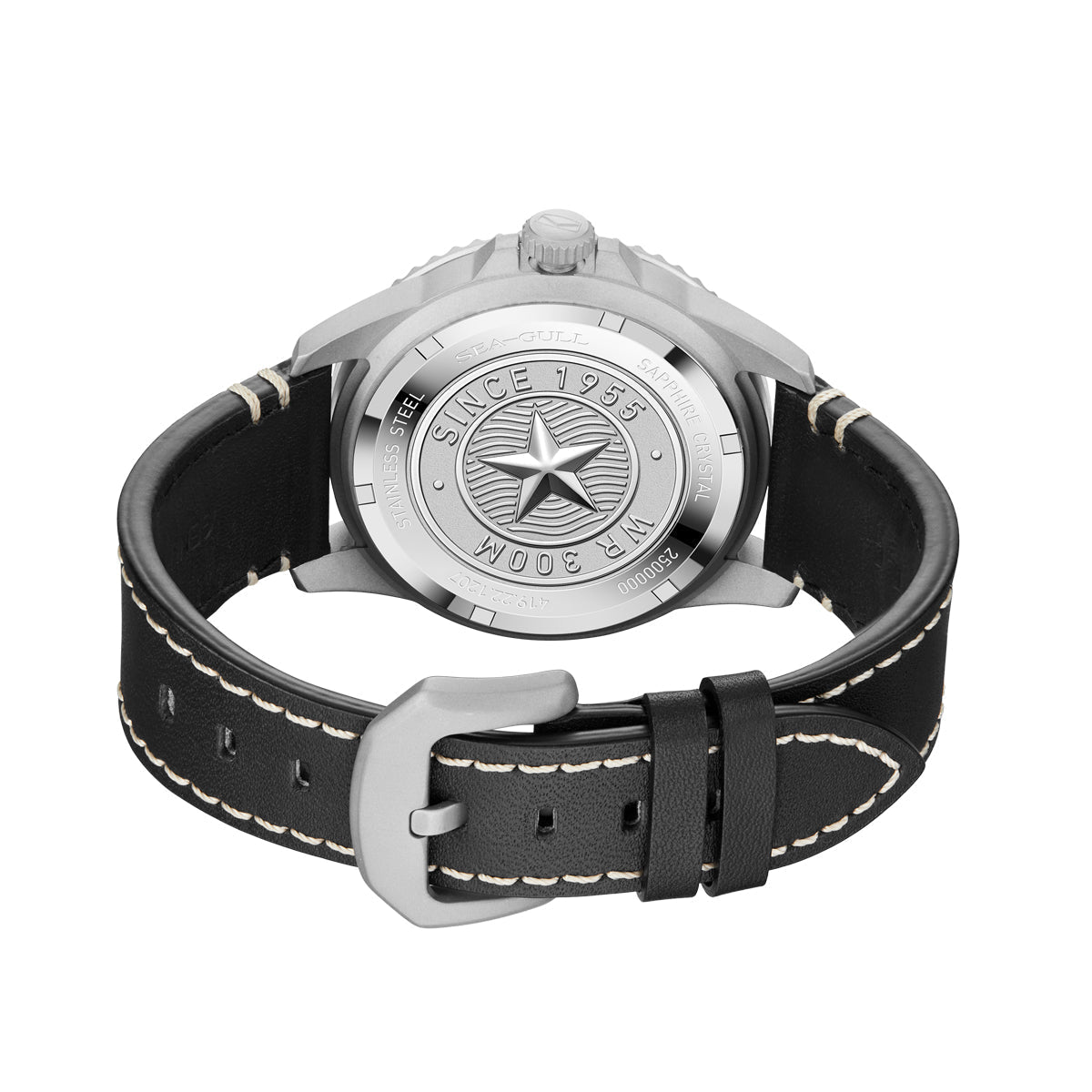 Ocean Series Pro 300m Waterproof Sandblasted Dial 3D Titanium Ceramic Bezel Diving Watch 43.5mm