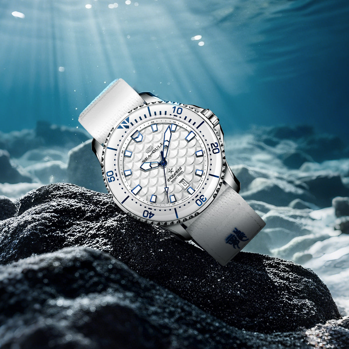 Ocean Series Pro "Dragon Kings of the Four Seas" Dragon-scale Dial 300m Waterproof Diving Watch 44mm
